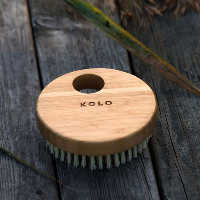 KOLO Bath Brush Bambu Sauna Bath Brush, Natural Bamboo, No Handle - image 4