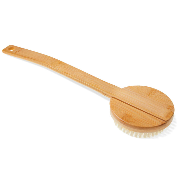 KOLO Bath Brush Bambu 2 Sauna Bath Brush with Handle, Natural Bamboo - image 2