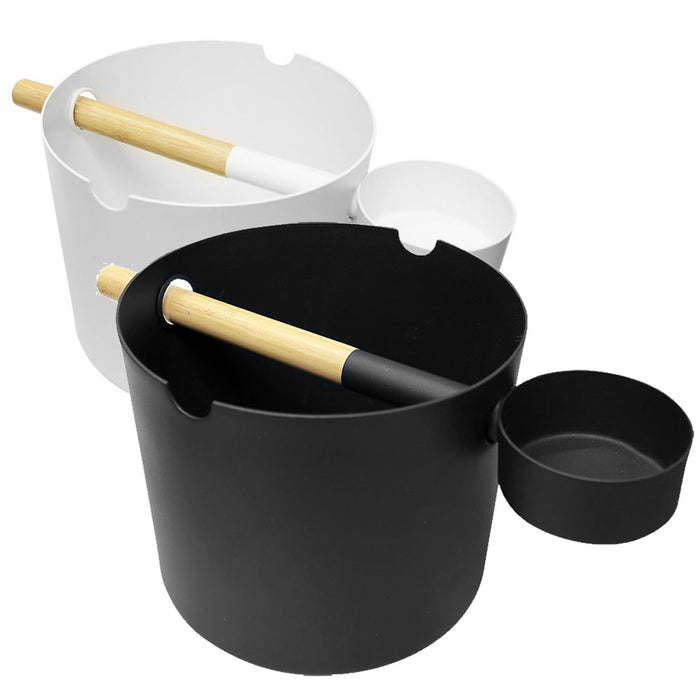 KOLO Bucket and Ladle Sauna Bucket and Ladle Set, Bamboo/Aluminum - image 2