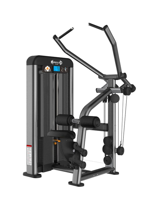 Muscle D Fitness Elite Plus Lat Pulldown - Commercial - Adjustable Seat - Pin Selectorized - Back Workout