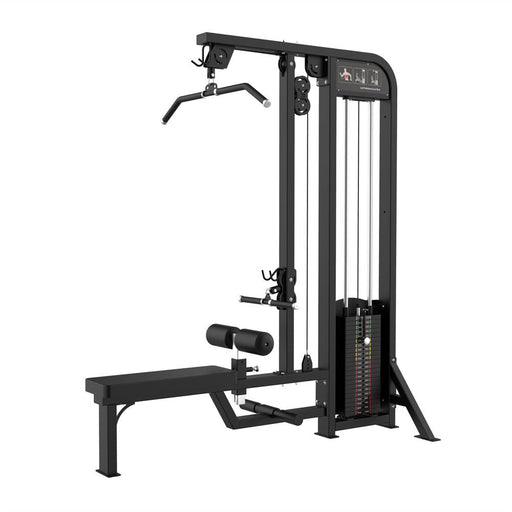 Muscle D Fitness Excel Lat Pulldown/Low Row Combo - Selectorized Multi Function Machine — front view