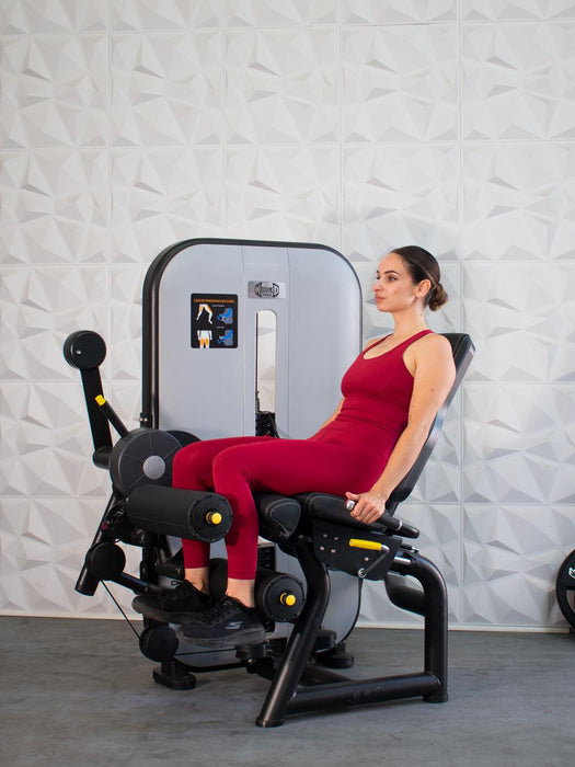 Muscle D Fitness Vogue Leg Extension/Seated Leg Curl Combo - Adjustable Seat - Pin Selectorized - Quads Hamstring Machine
