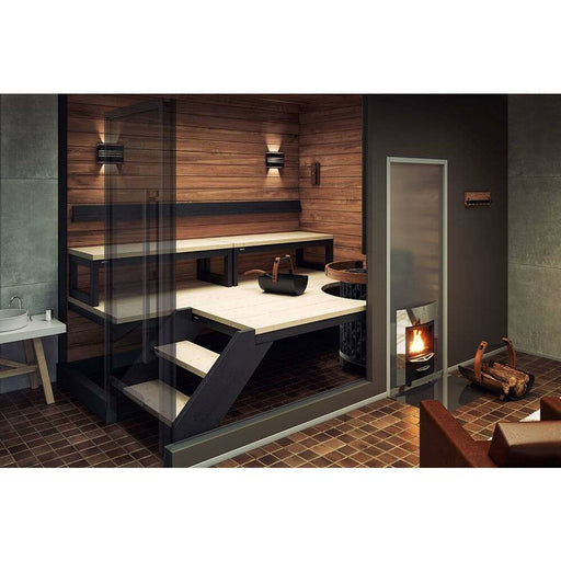 Finnish Sauna Builders Harvia Legend Bucket SASPO100 - Finnish Sauna Builders — interior bench layout