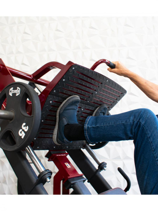 Muscle D Fitness Pro Strength Linear Bearing Leg Press - Adjustable Back Pad - Plate Loaded