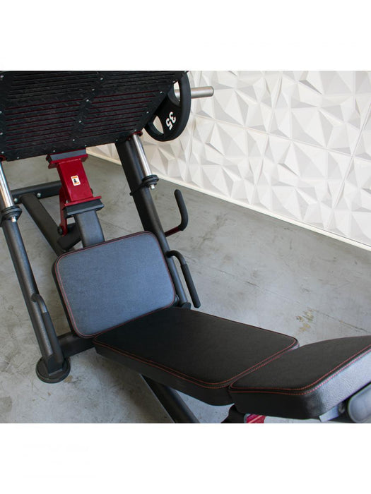 Muscle D Fitness Pro Strength Linear Bearing Leg Press - Adjustable Back Pad - Plate Loaded