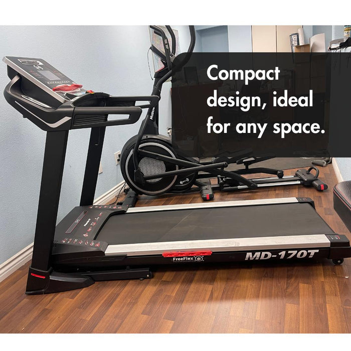 Muscle D Fitness Muscle D Fitness Light Commercial Treadmill -LED Display - Heart Rate Monitor - Cup Hol... — handles and grip