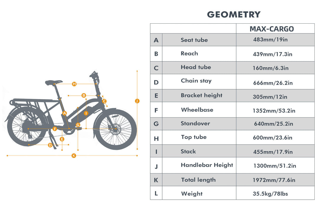 EUNORAU E-BIKE US MAX-CARGO 2.0 — folded position