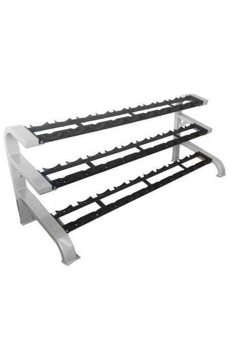Muscle D Fitness 3-Tier Dumbbell Rack -  15 Pair Storage — front view