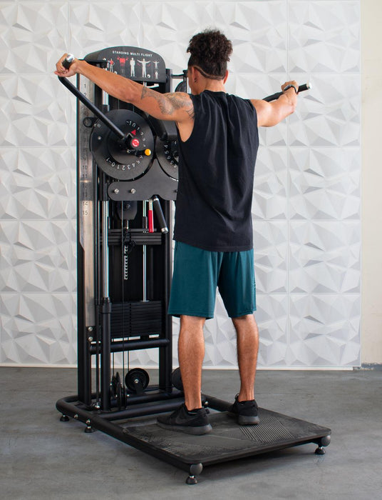 Muscle D Fitness Muscle-Flight Trainer - Heavy Base - Adjustable Height and Range of Motion - Selectorized