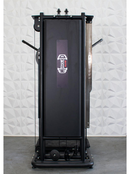 Muscle D Fitness Muscle-Flight Trainer - Heavy Base - Adjustable Height and Range of Motion - Selectorized