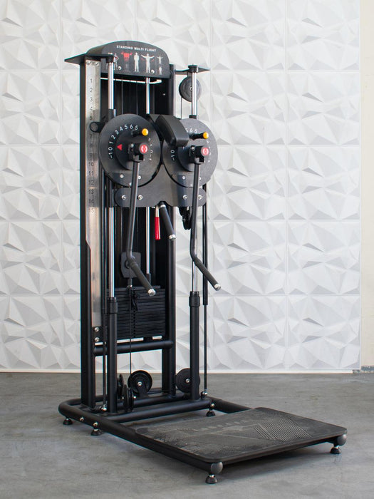Muscle D Fitness Muscle-Flight Trainer - Heavy Base - Adjustable Height and Range of Motion - Selectorized
