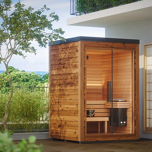 Auroom Mira S Outdoor Modular Cabin, DIY Sauna Kit, Natural - image 2