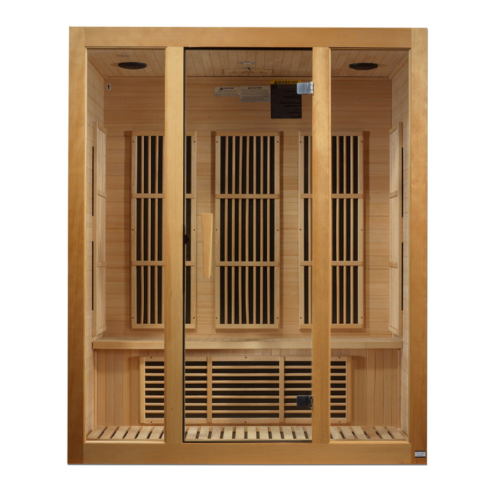 Maxxus Bellevue 3-person sauna angled view