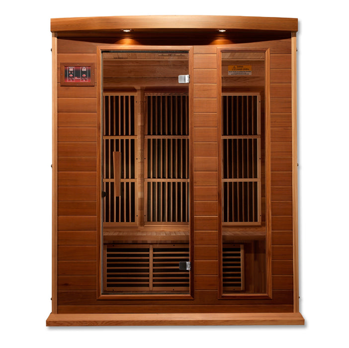 Golden Designs Maxxus 3 Person Low Emf Far Infrared Carbon Canadian Red Cedar Sauna - Mx-K306-01 Ced