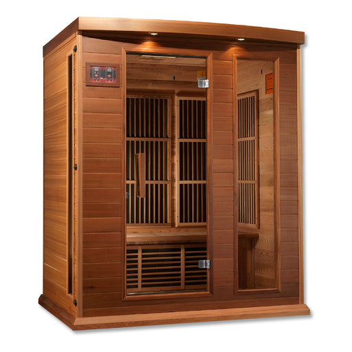 Golden Designs Maxxus 3 Person Low Emf Far Infrared Carbon Canadian Red Cedar Sauna - Mx-K306-01 Ced