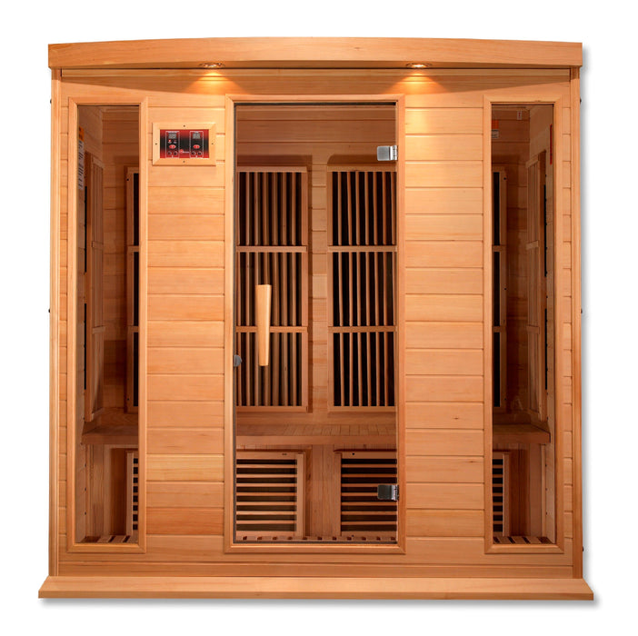 Golden Designs Maxxus 4 Person Low Emf Far Infrared Carbon Canadian Hemlock Sauna - Mx-K406-01