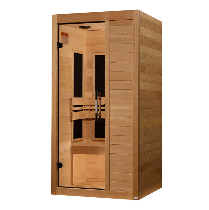 Maxxus S-Line Elite 1-person ultra low EMF sauna side angle view