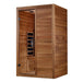 Maxxus S-Line 2-person full spectrum Pacific Cedar sauna side angle view