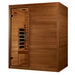 Maxxus S-Line 3-person full spectrum Pacific Cedar sauna side angle view