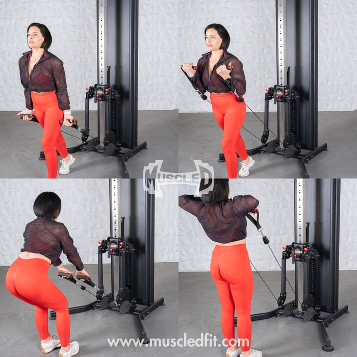 Muscle D Fitness Dual Adjustable Functional Trainer — side profile