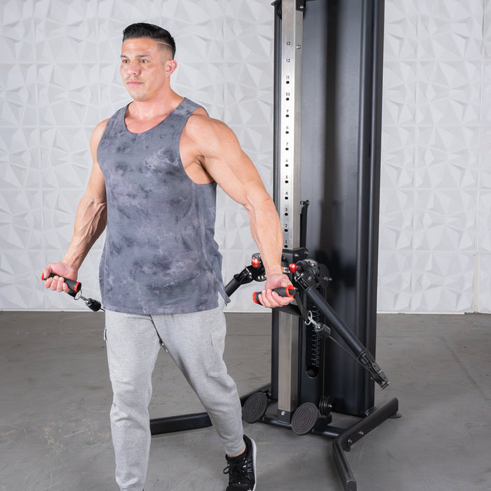 Muscle D Fitness Dual Adjustable Functional Trainer — grip and contact surface
