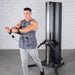 Muscle D Fitness Dual Adjustable Functional Trainer — full setup angle