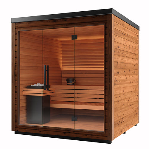 Auroom Mira L Outdoor Modular Cabin, DIY Sauna Kit, Natural