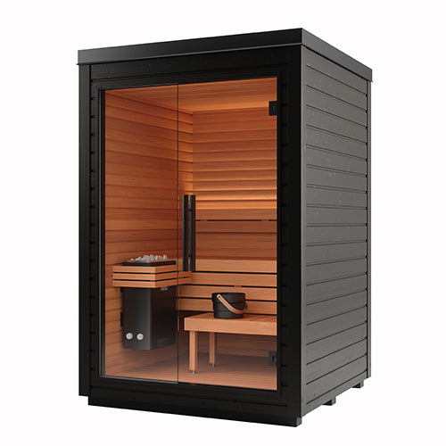 Auroom Mira S Outdoor Modular Cabin, DIY Sauna Kit, Black