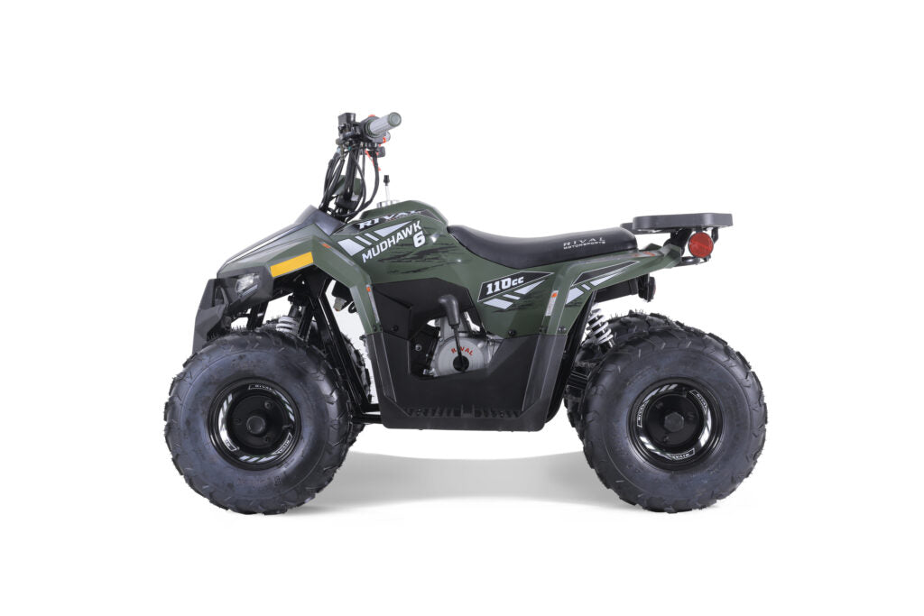 Tao Motor Mudhawk 6, Kids ATV, Electric Start, Automatic Trans with reverse , Throttle Limiter, Remote Kill, 24 inch seat height