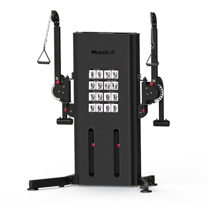 Muscle D Fitness Muscle D Fitness Megatron Multi-Functional Trainer Selectorized Weight Adjustment - Adjustabl... — front view