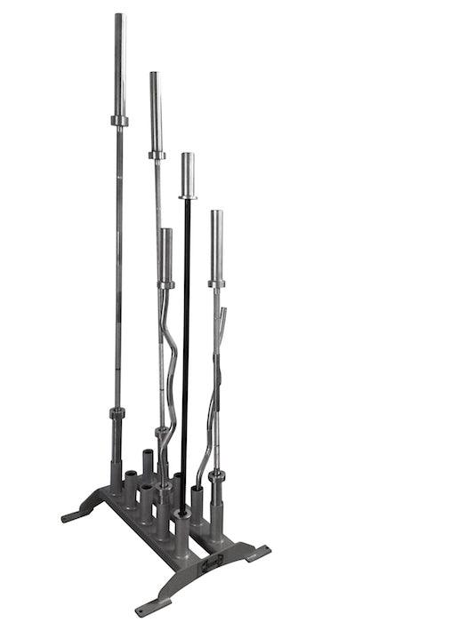 Muscle D Fitness Vertical Olympic Bar Rack - 10 Bar - Muscle D Fitness -  Sturdy Vertical Olympic Bar Holder — front view