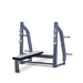 Muscle D Fitness Olympic Flat Bench - Muscle D Fitness - 11 Gauge Steel - Commercial Upholstery - Weight Stora... — front view