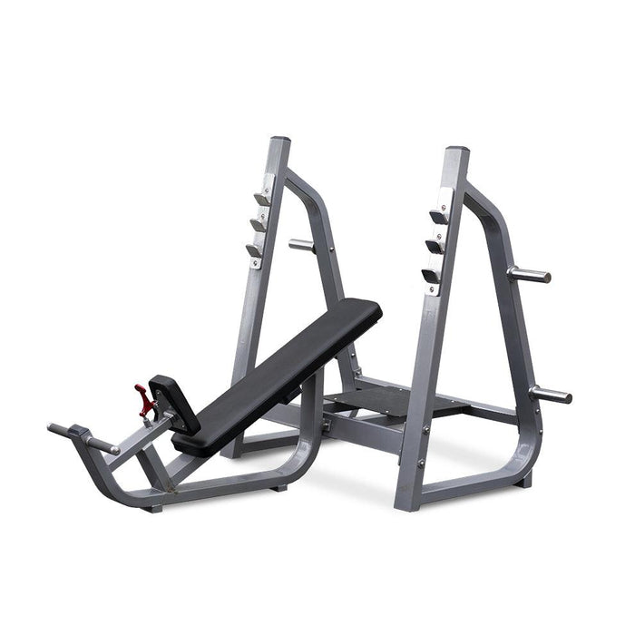 Muscle D Fitness Olympic Incline Bench - Muscle D Fitness - 11 Gauge Steel - Commercial Upholstery - Weight St... — front view