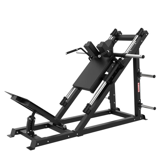Muscle D Fitness Excel Open Linear Bearing Hack Squat - Muscle D Fitness - Plate Load Squat Machine - Plate St... — front view