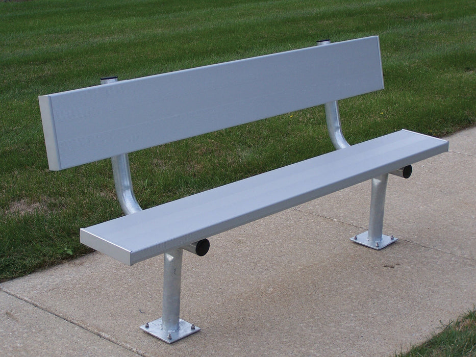 Trigon Sports PB08SMB 8 ft. Surface Mount Team Bench with Back - 2