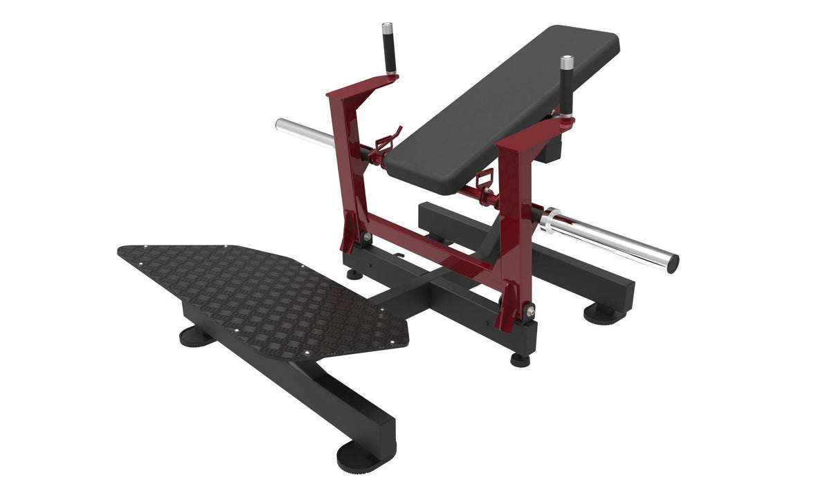 Muscle D Fitness Excel Base Plate Loaded Hip Thruster - Muscle D Fitness -  Leverage Glute Drive — front view
