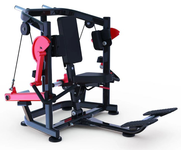 Muscle D Fitness Pro Strength Biceps Curl - Premium Seated Plate Loaded Biceps Curl — front view