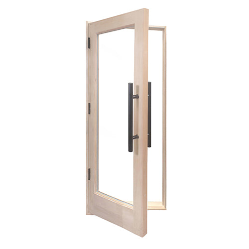 PROSAUNAS Solid Wood Sauna Door with Insulated Glass, 24" x 70"
