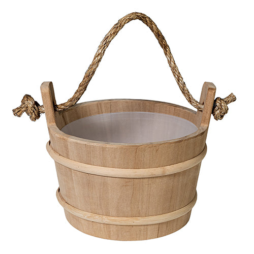 PROSAUNAS Wood Sauna Bucket Lined Wood Sauna Bucket, Rope Handle - image 6