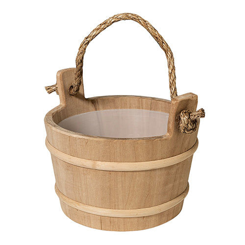 PROSAUNAS Wood Sauna Bucket Lined Wood Sauna Bucket, Rope Handle - image 7