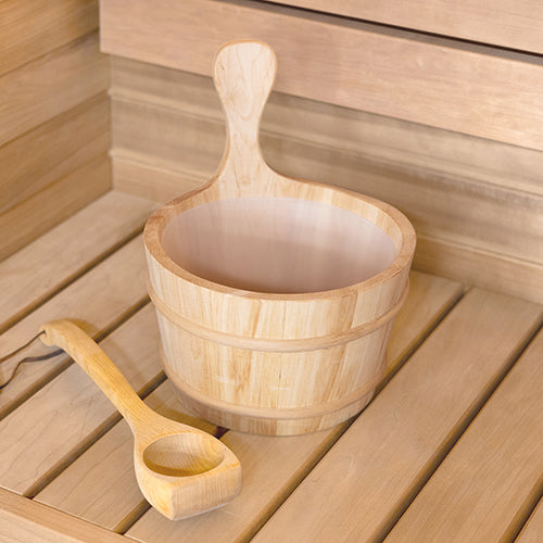 PROSAUNAS Wood Sauna Bucket Lined Wood Sauna Bucket, 4-Liter - image 3