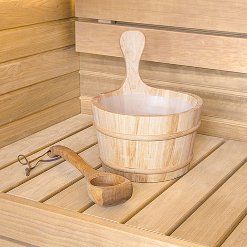 PROSAUNAS Wood Sauna Bucket Lined Wood Sauna Bucket, 4-Liter - image 4