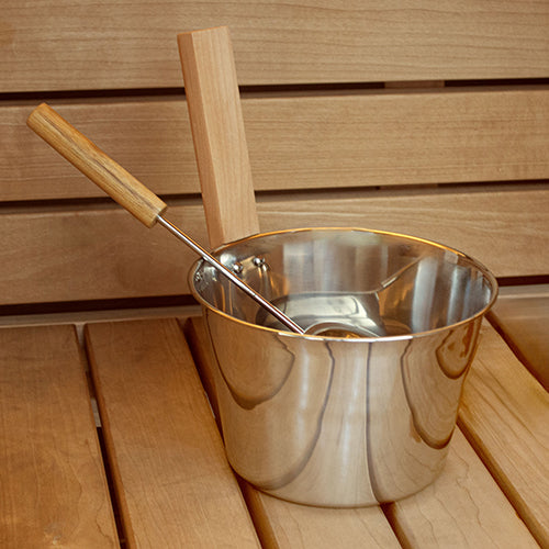 PROSAUNAS Stainless Sauna Bucket w/ Ladle Stainless Steel 1-Gal Sauna - image 4