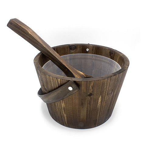 PROSAUNAS Spruce Sauna Pail w/ Ladle Spruce 1-Gal Sauna Pail w/ Bail