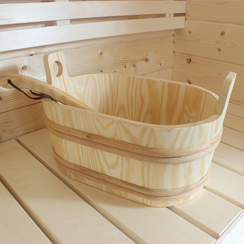 PROSAUNAS Wood Sauna Bucket Oval Wood Sauna Bucket, 7.6-Liter - image 4