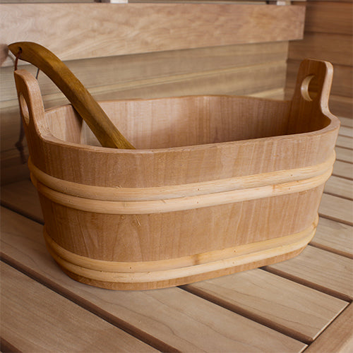PROSAUNAS Wood Sauna Bucket Oval Wood Sauna Bucket, 7.6-Liter - image 8