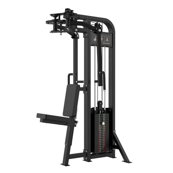 Muscle D Fitness Excel Pec Dec/Rear Delt Combo - Selectorized Chest / Delt Machine — front view