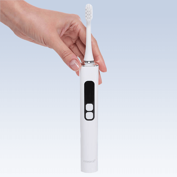 NovaaLab Gum Care Sonic Toothbrush — timer and controls
