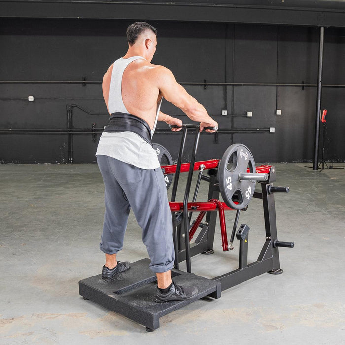 Muscle D Fitness Power Leverage V2 Belt Squat — full setup angle