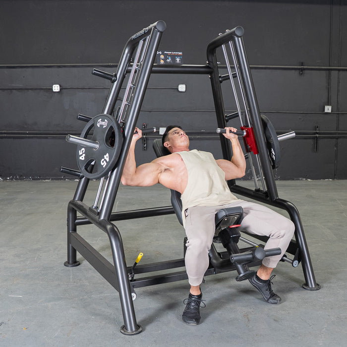 Muscle D Fitness Power Leverage V2 Convergent Bench - Flat, Incline, Shoulder Press — grip and contact surface